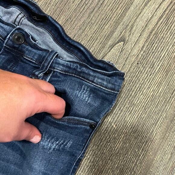 Kancan High Rise Ankle Skinny Jeans Denim Distressed Medium Wash Blue Size 28 - Picture 6 of 12